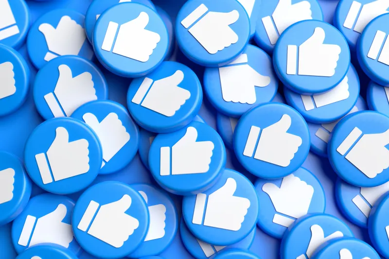 blue Facebook like buttons