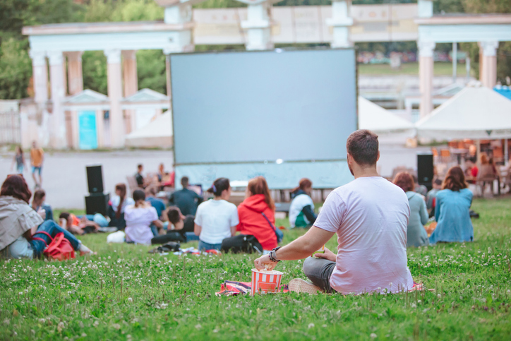 Outdoor movie screening.