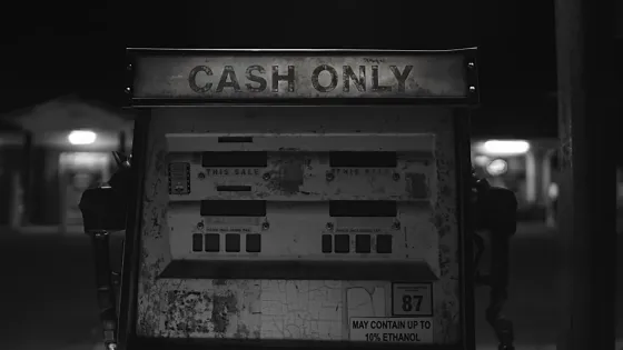 Cash Only Old Gas Pump