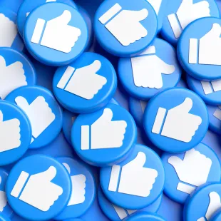 blue Facebook like buttons