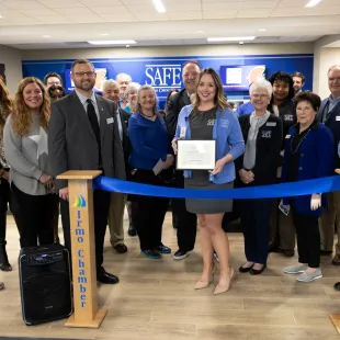 SAFE's Executive Leadership and the Town of Irmo Representatives at SAFE's Irmo Branch ribbon cutting ceremony.