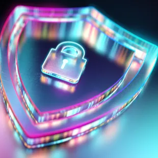 security shield with pad lock inside it