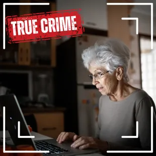 senior lady at computer