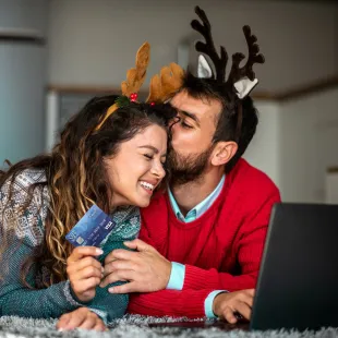 couple at christmas